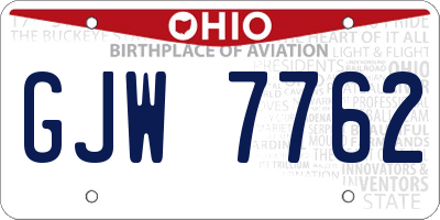 OH license plate GJW7762