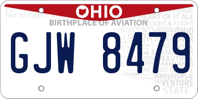 OH license plate GJW8479