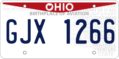 OH license plate GJX1266