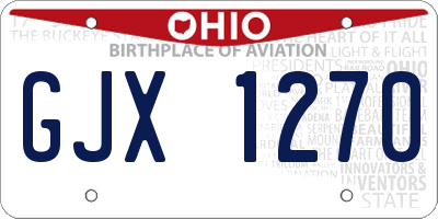 OH license plate GJX1270