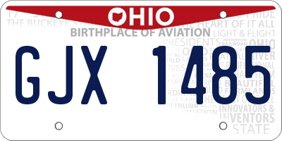 OH license plate GJX1485