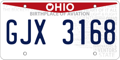 OH license plate GJX3168