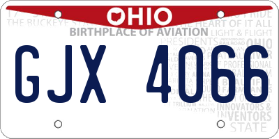 OH license plate GJX4066