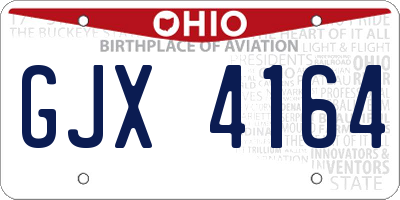 OH license plate GJX4164