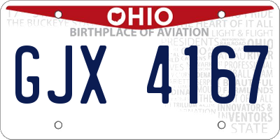 OH license plate GJX4167
