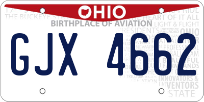 OH license plate GJX4662