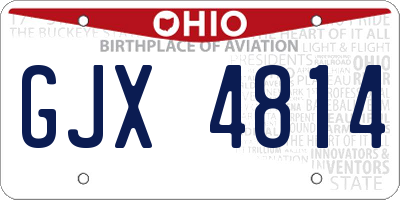 OH license plate GJX4814