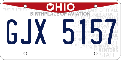 OH license plate GJX5157