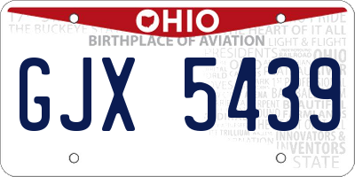 OH license plate GJX5439