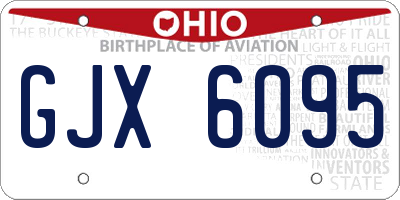 OH license plate GJX6095