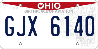 OH license plate GJX6140