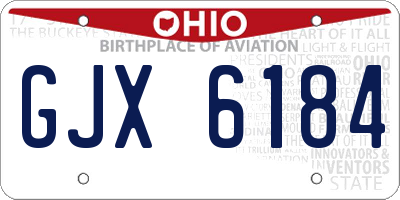 OH license plate GJX6184