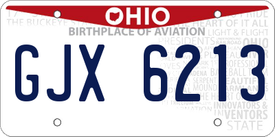 OH license plate GJX6213