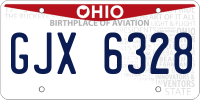 OH license plate GJX6328