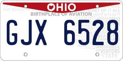 OH license plate GJX6528