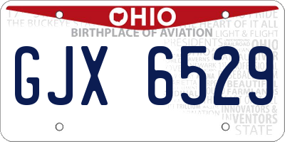 OH license plate GJX6529