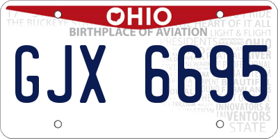 OH license plate GJX6695