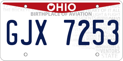 OH license plate GJX7253