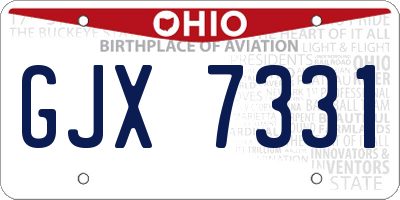 OH license plate GJX7331