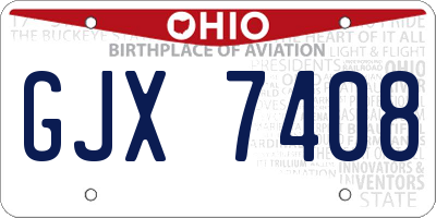 OH license plate GJX7408