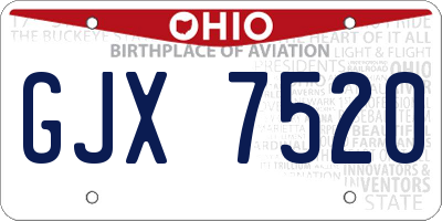 OH license plate GJX7520
