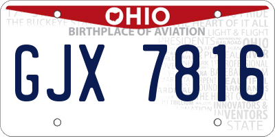 OH license plate GJX7816