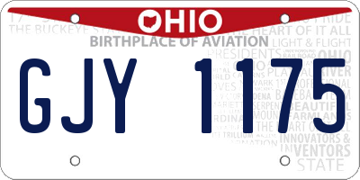OH license plate GJY1175