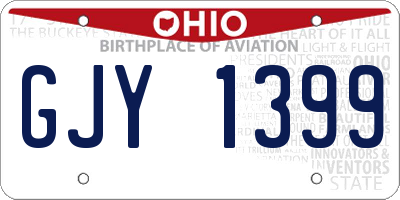 OH license plate GJY1399