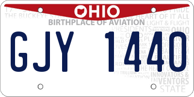 OH license plate GJY1440