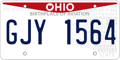 OH license plate GJY1564