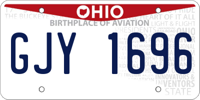 OH license plate GJY1696