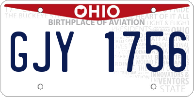 OH license plate GJY1756