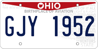 OH license plate GJY1952
