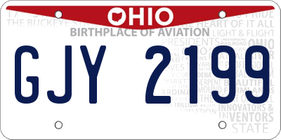OH license plate GJY2199