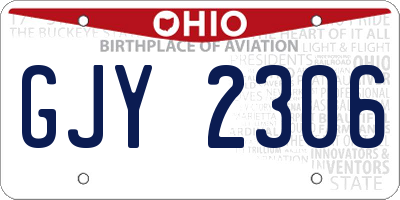 OH license plate GJY2306