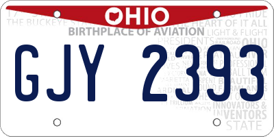 OH license plate GJY2393