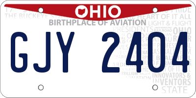 OH license plate GJY2404
