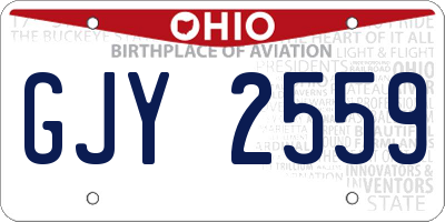 OH license plate GJY2559