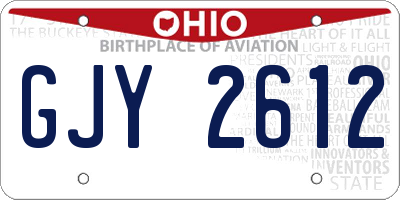 OH license plate GJY2612