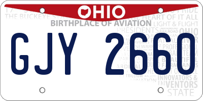 OH license plate GJY2660