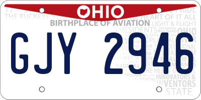 OH license plate GJY2946