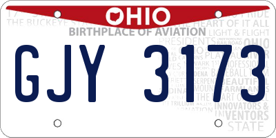 OH license plate GJY3173