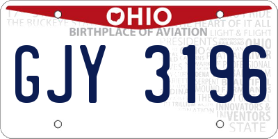 OH license plate GJY3196