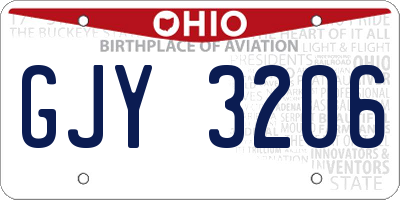 OH license plate GJY3206