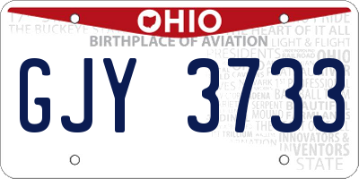 OH license plate GJY3733
