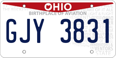 OH license plate GJY3831