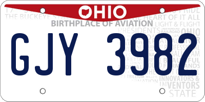 OH license plate GJY3982