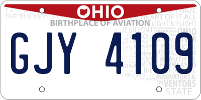 OH license plate GJY4109