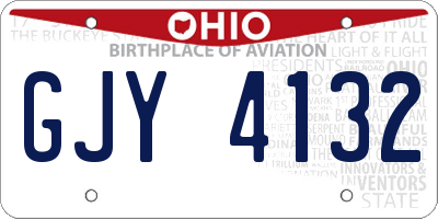 OH license plate GJY4132