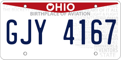 OH license plate GJY4167